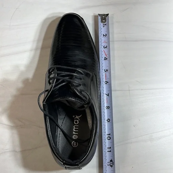Ermax Men’s Oxford Shoes Black sz 8 - Picture 6 of 8